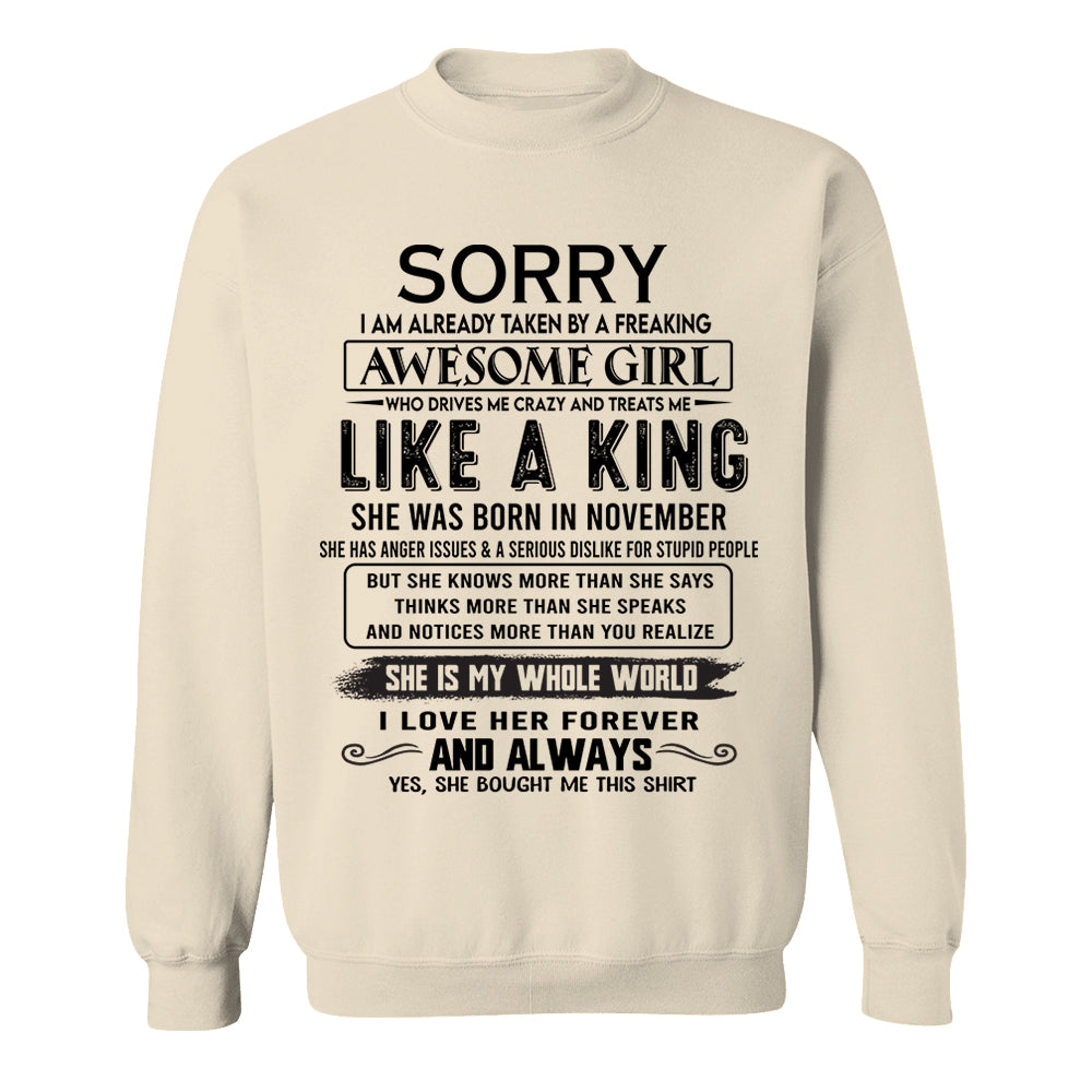 Awesome Girl Born In November - Special Gift For Your Boyfriend, Husband