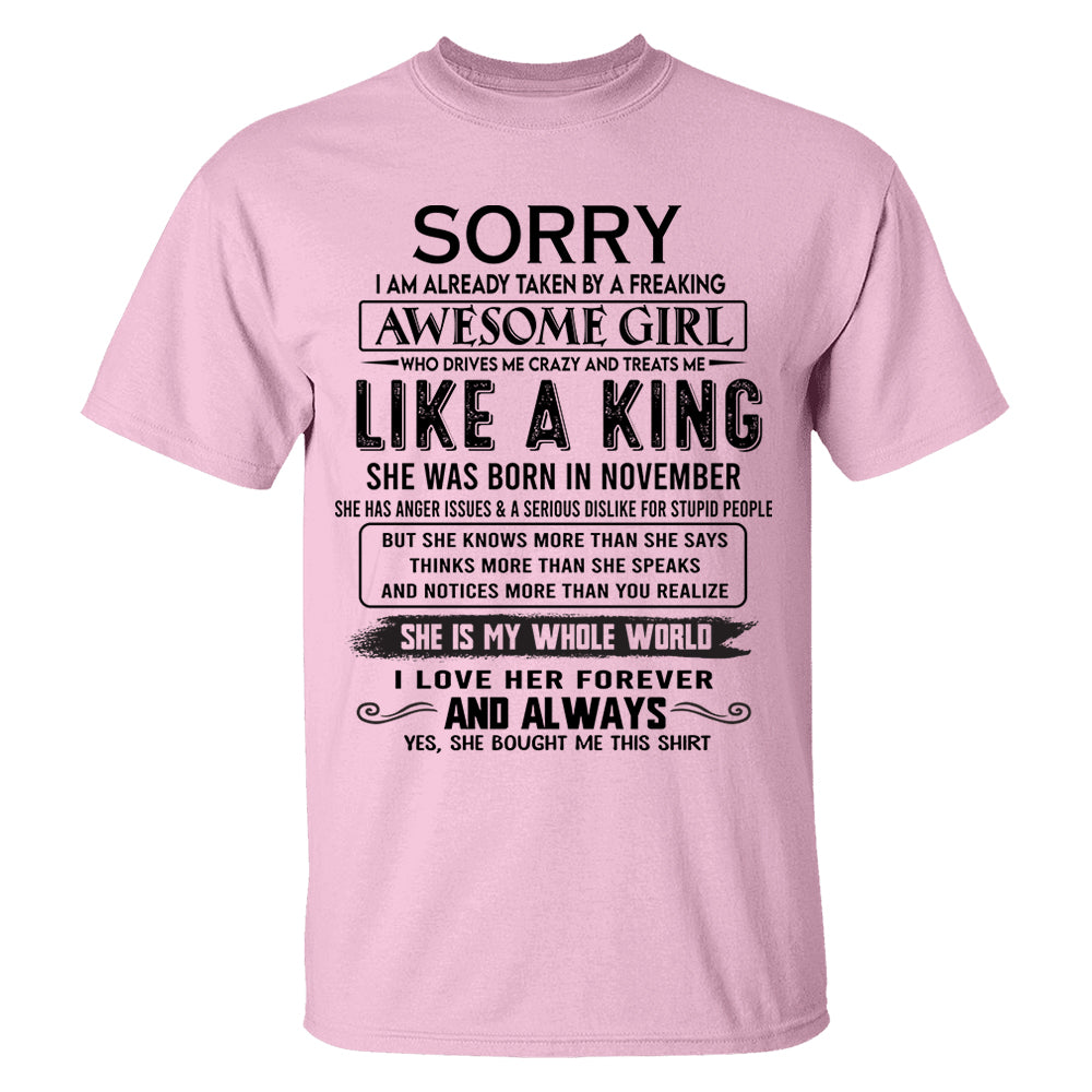 Awesome Girl Born In November - Special Gift For Your Boyfriend, Husband