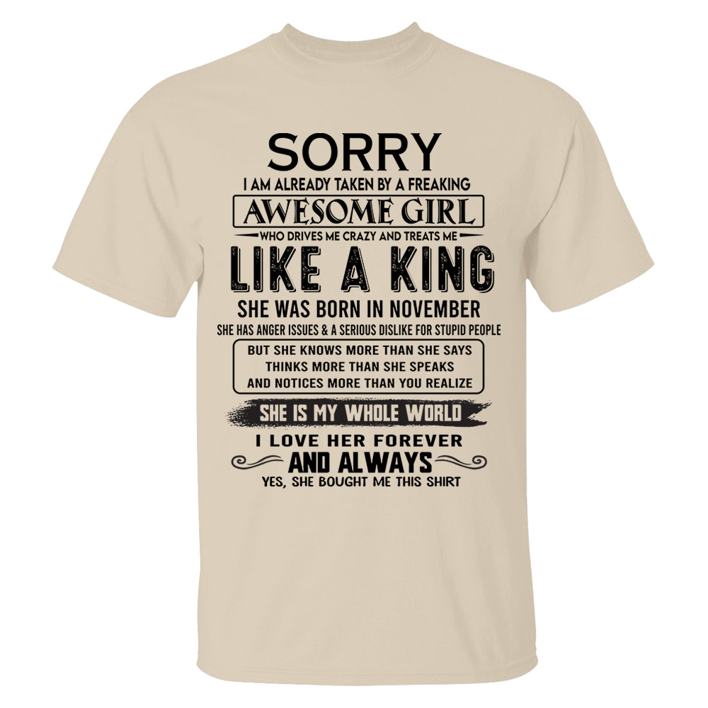 Awesome Girl Born In November - Special Gift For Your Boyfriend, Husband
