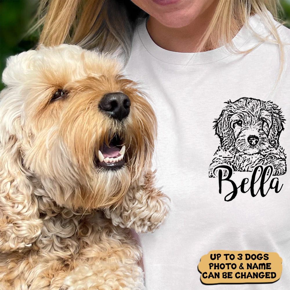 Personalized Shirt Custom Pet Shirt Pet Photo + Name Custom Dog Shirt Personalized Dog Shirt Dog Mom Shirt H2511