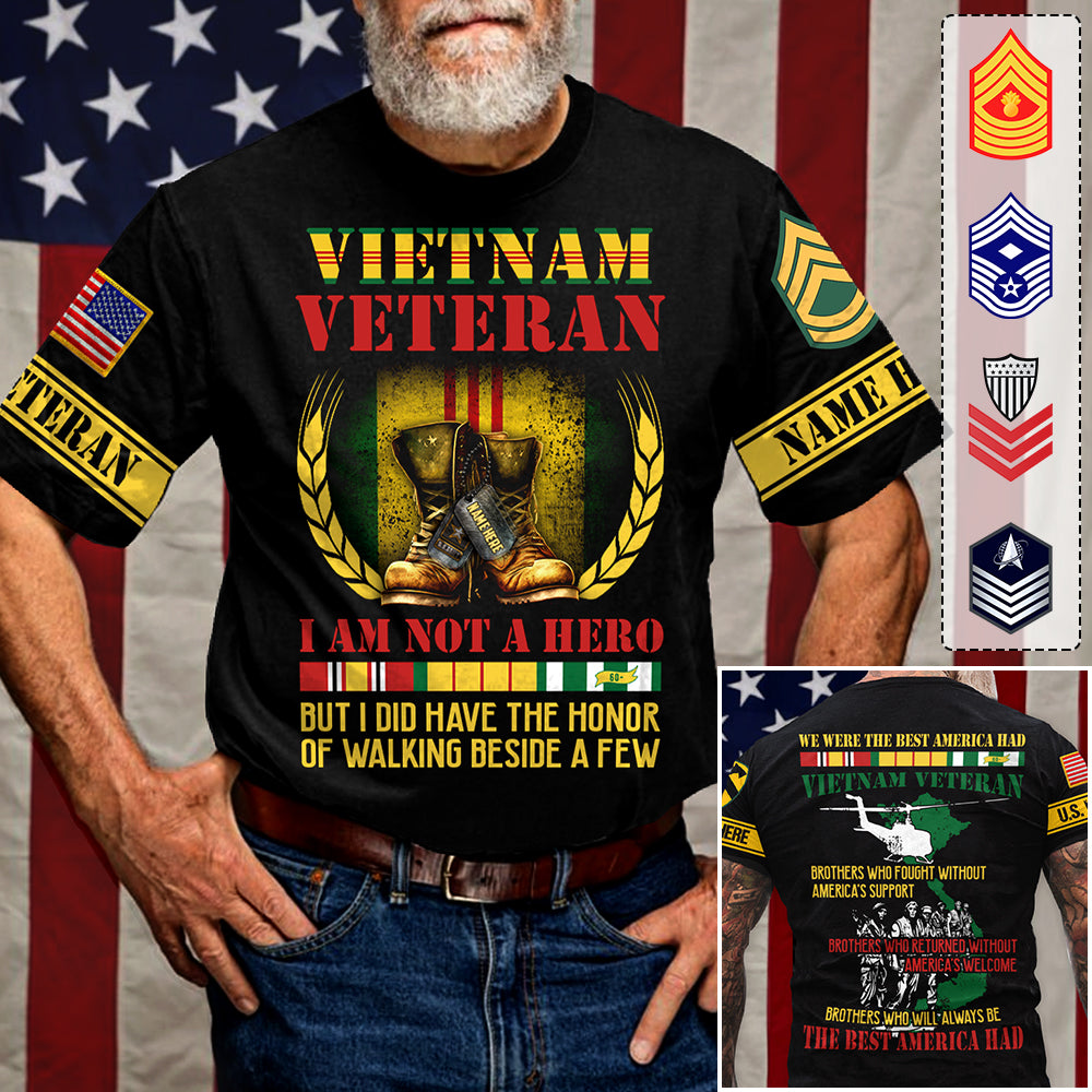 Personalized Shirt For Vietnam Veteran Custom Division Name For Vietnam Veteran We Are The Best American Had Shirt H2511