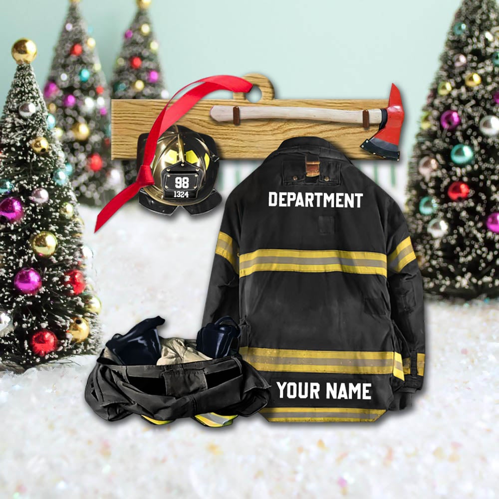 Armor Custom Shaped Acrylic Personalized Ornament Gift For Firefighter Fireman