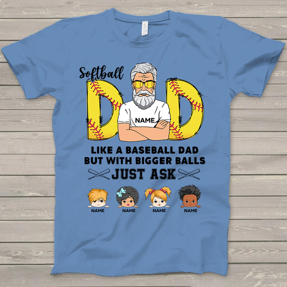 Men's Personalized Softball Shirt Batter Custom Player T Shirt Dad Sof