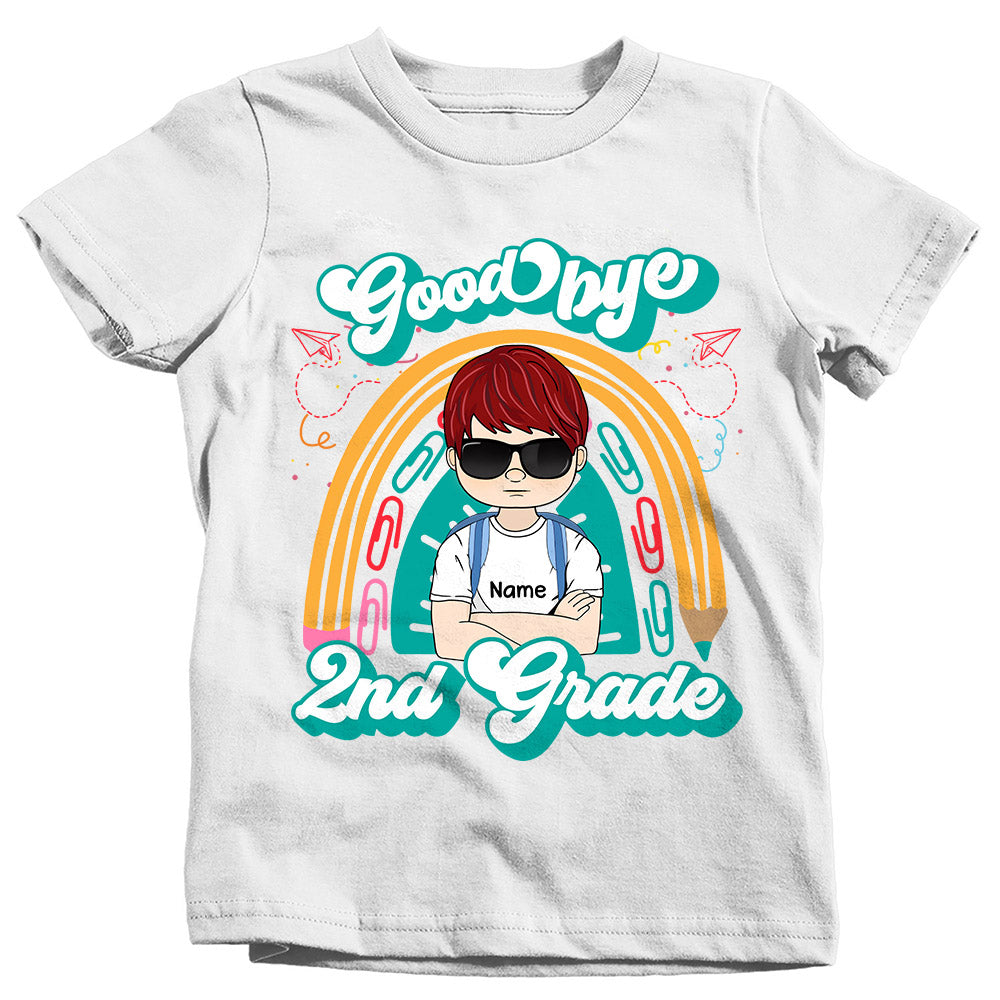 Personalized Goodbye 2Nd Grade, Graduation Shirt Gift For Kids