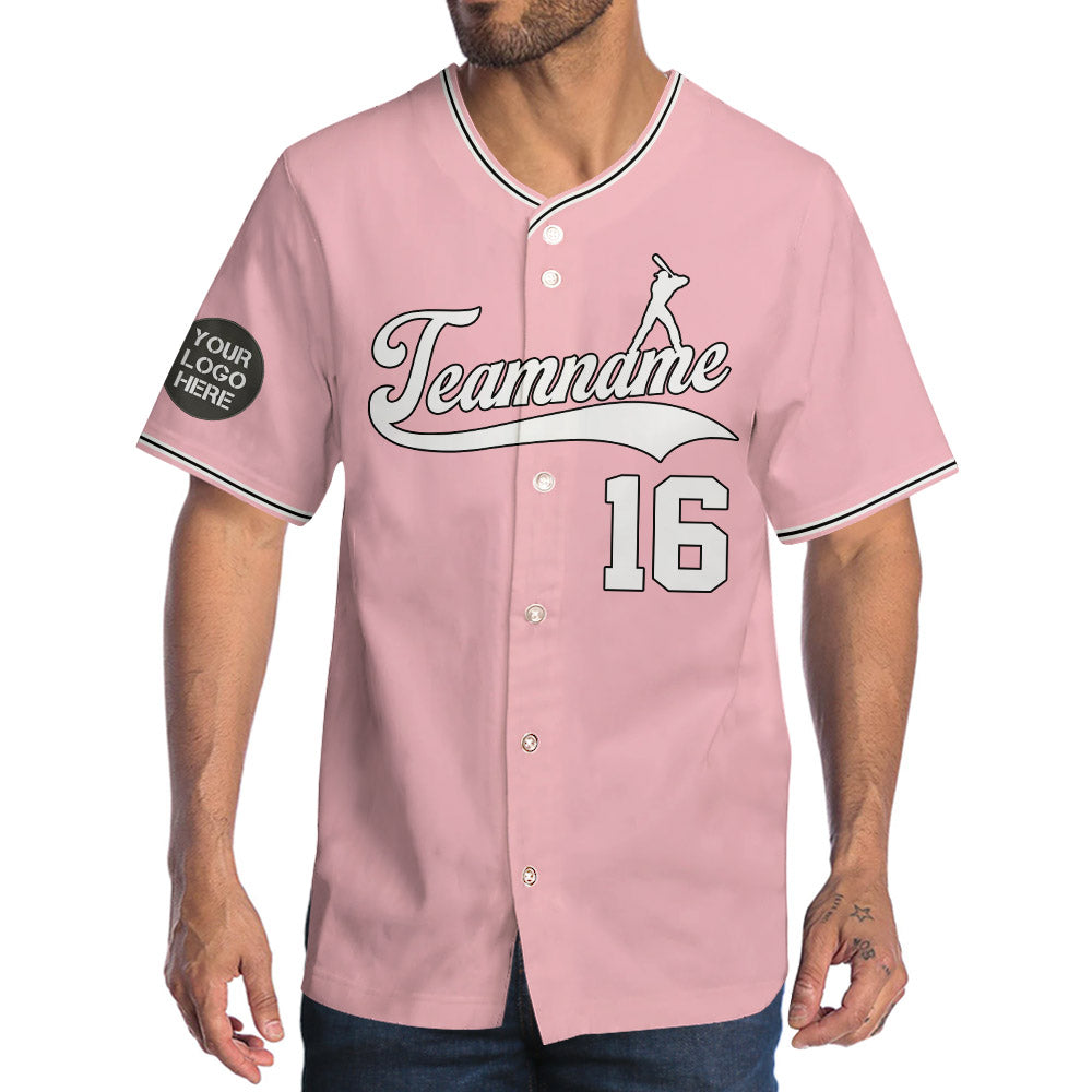 pink baseball jersey