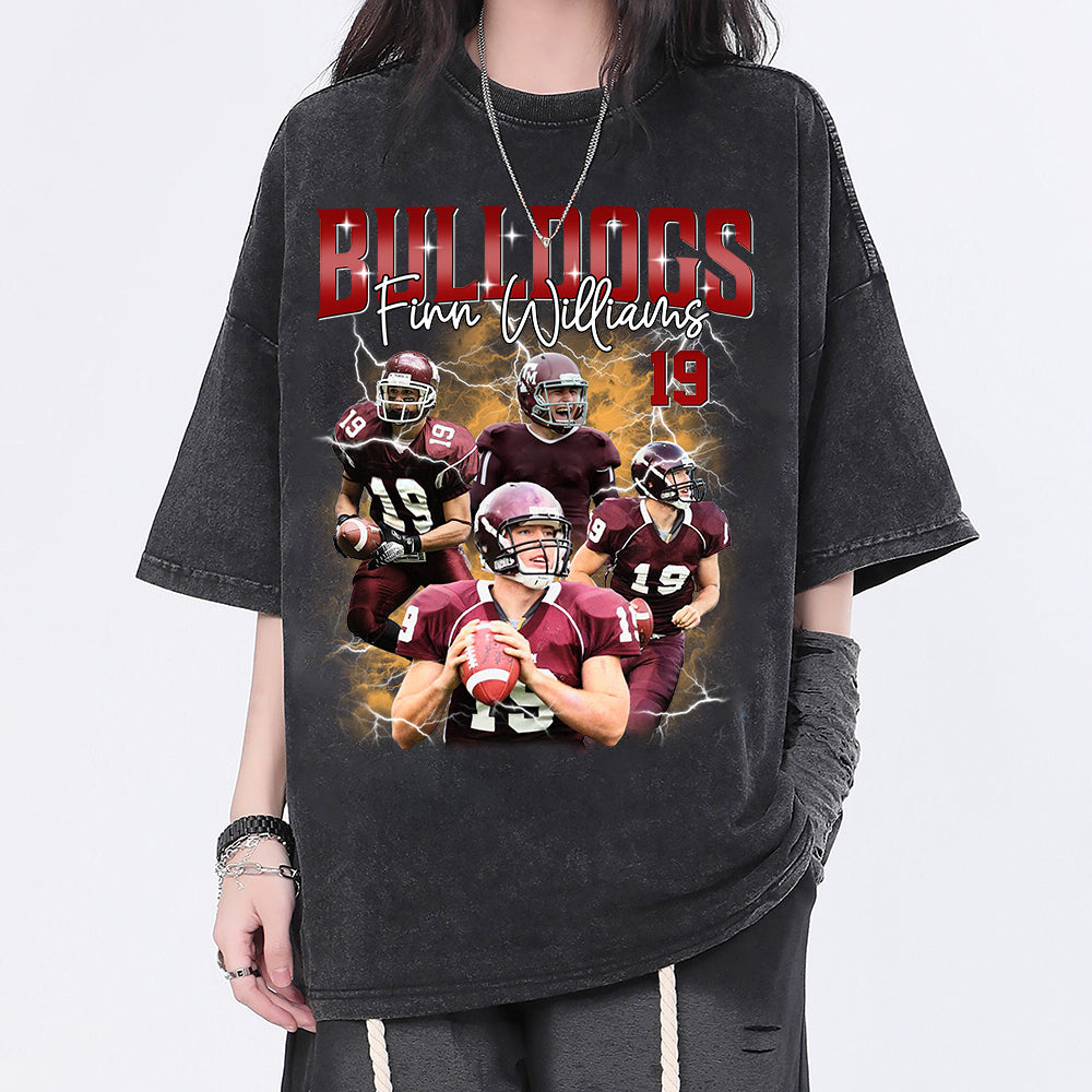 Custom Football Player Photo With Unique Style Bootleg Shirt - Perfect Shirt For Football Lovers
