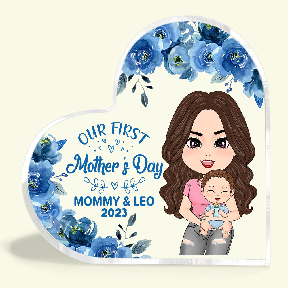 The Love Between Mother And Children - Gift for mom, daughter, son -  Personalized Shaped Plaque Light Base