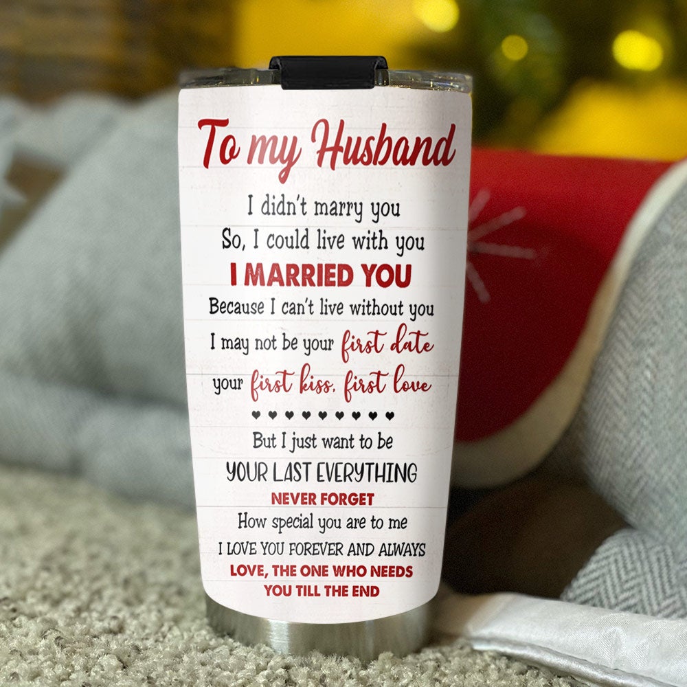 I Love You More The End I Win - Couple Personalized Custom Tumbler - Gift  For Husband Wife, Anniversary