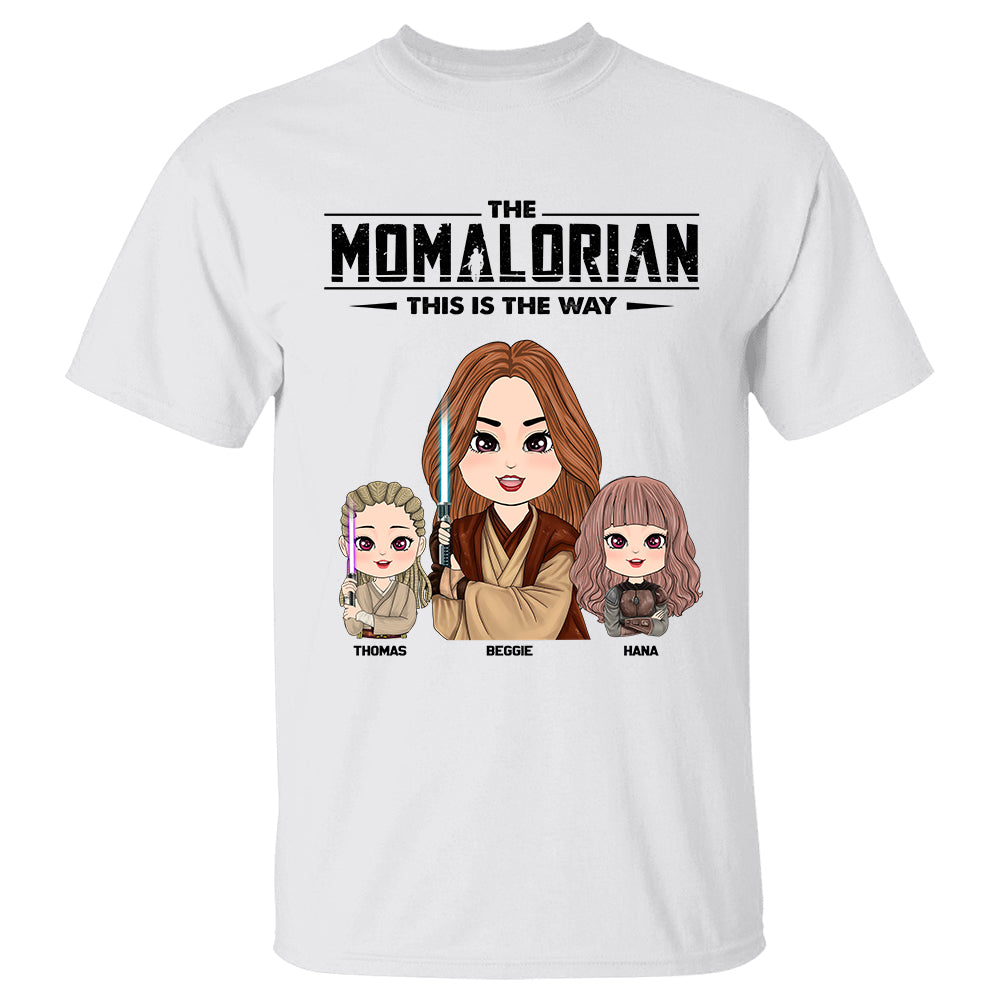 The Momalorian - Personalized Shirt Gift For Mom Dad Custom Nickname With Kids