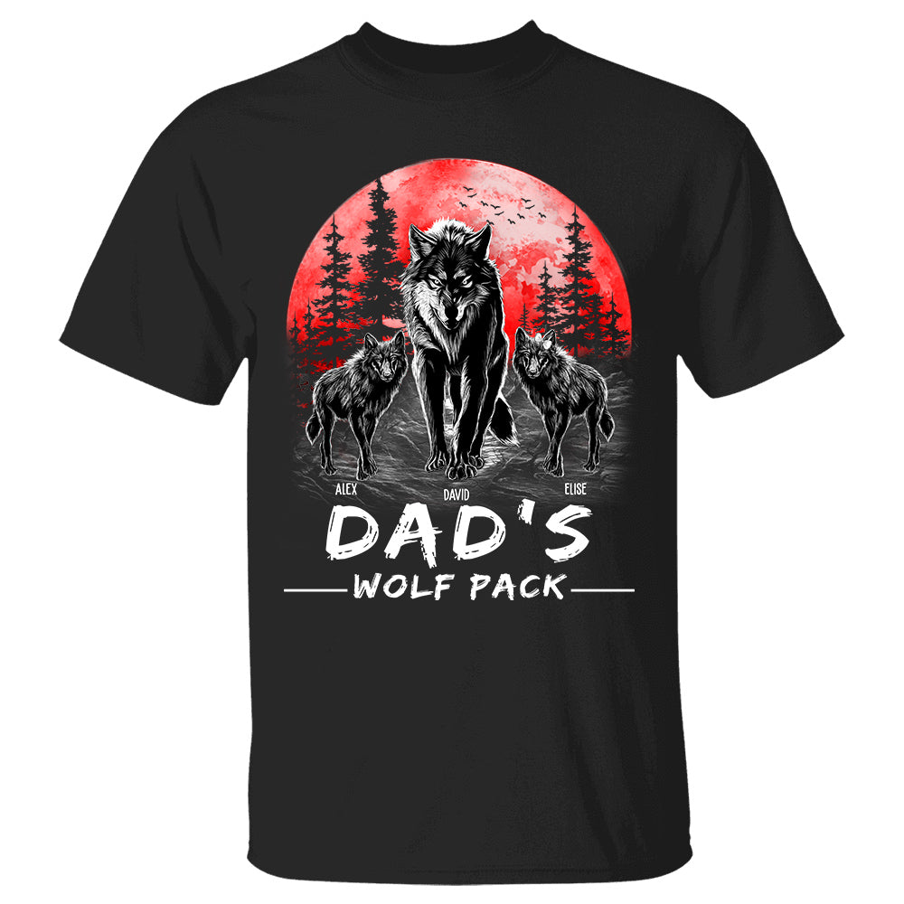 Dad Wolf Pack Personalized Shirt