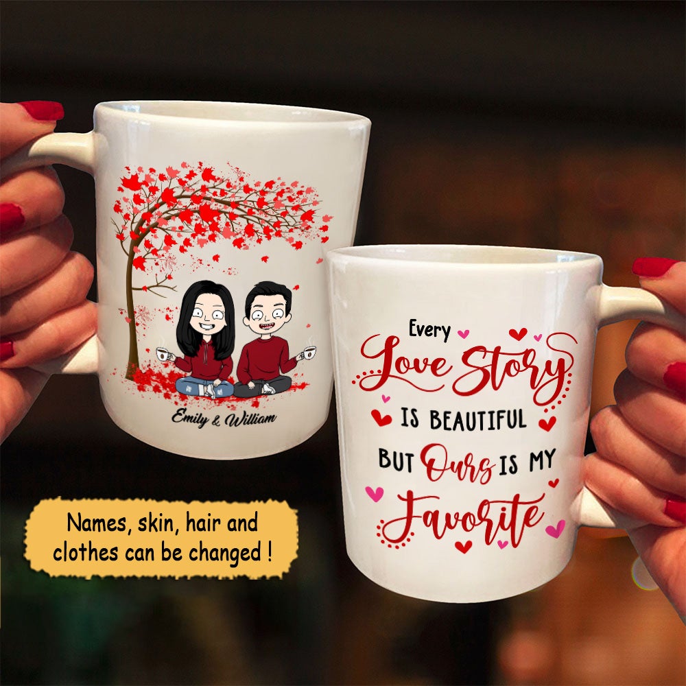 Every Love Story Is Beauty But Ours Is My Favorite Couple Custom Mug Gift  For Couple | Interest Pod