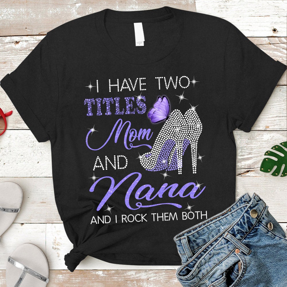 Personalized I Have Two Titles Mom And Mimi And I Rock Them Both Very Peri Shirt