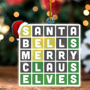 Wordle Acrylic Ornament, Wordle 2D Christmas Gift, Funny Wordle Lover Gift 2025, Wordle Puzzle Board Ornament, Wordle Gift For Mom Dad Grandpa Grandma