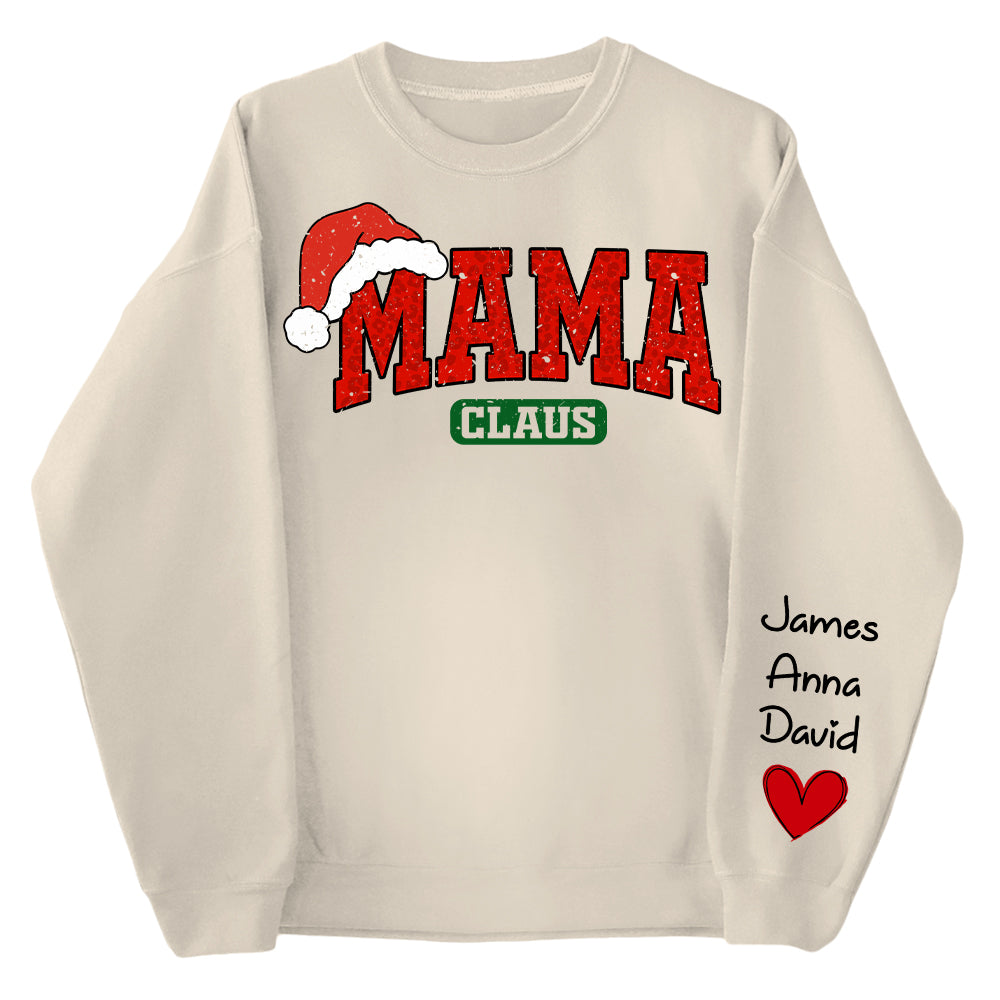 Mama Claus Distressed Cheetah Leopard Santa Hat Personalized Shirts