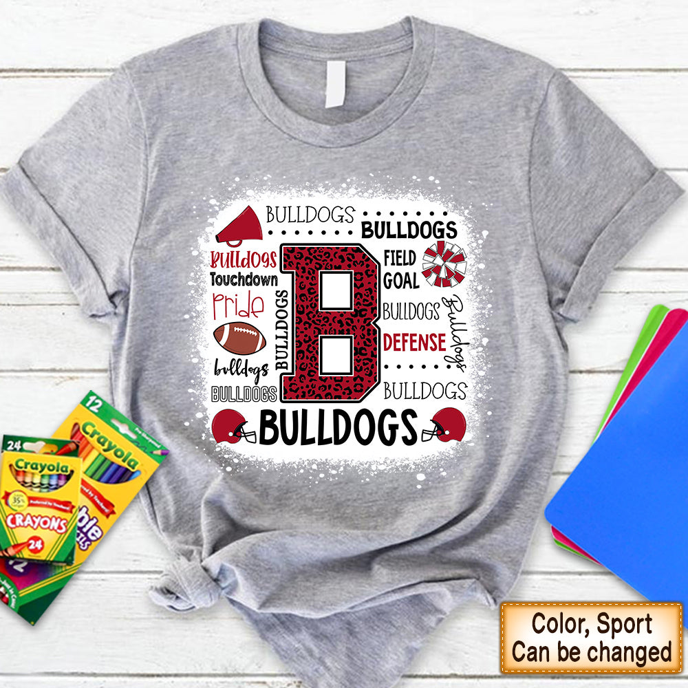 Personalized Shirt Bulldogs Team Typography Teacher Shirt H2511