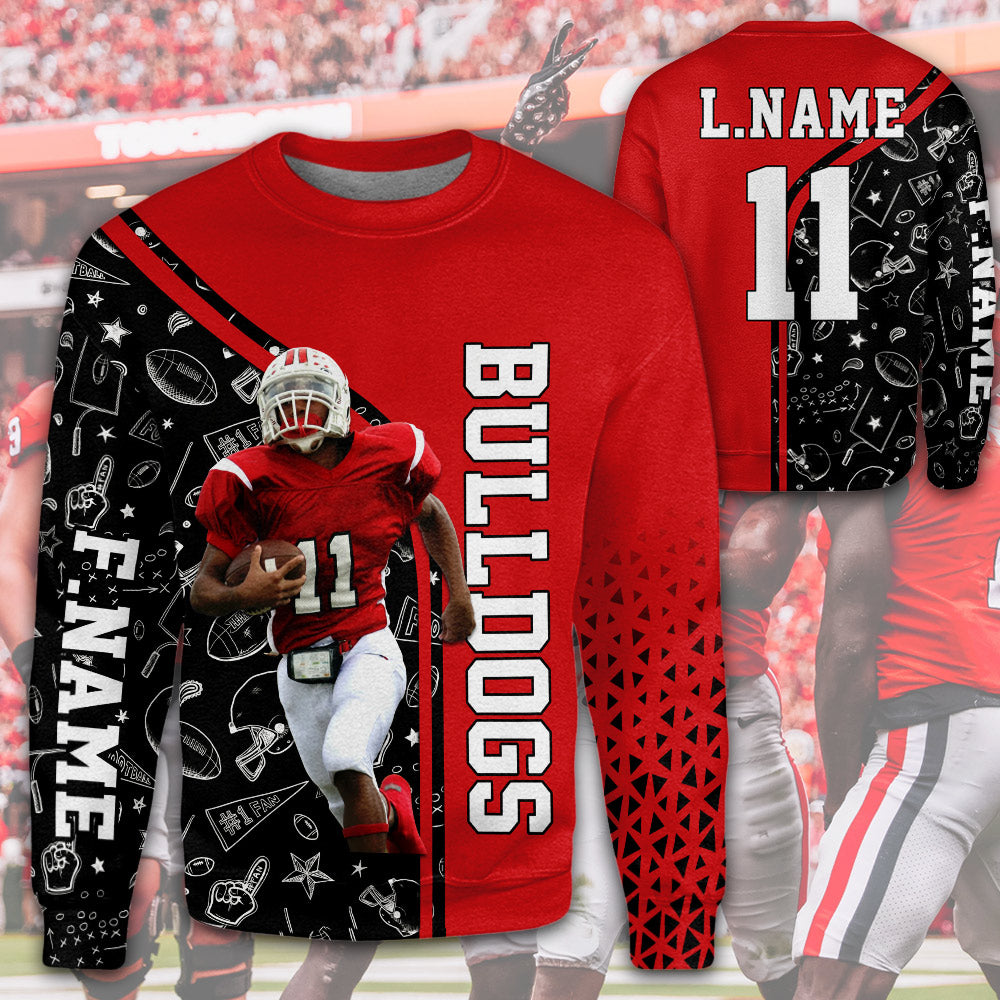 Personalized Shirt Football Player Photo Team Name Number All Over Print Shirt For Football Team Football Son Mom Family Member H2511