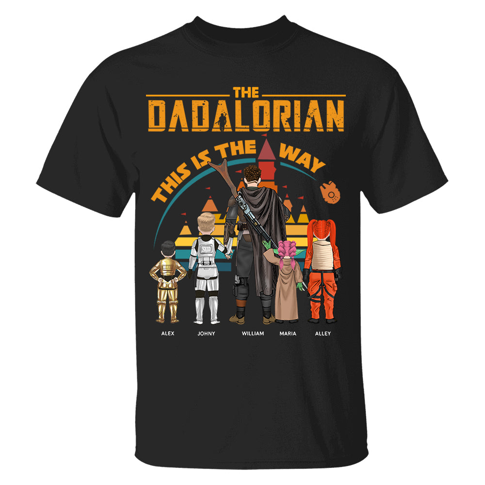 Custom Dadalorian This Is The Way Shirt - Personalized Gifts For Dad - Father's Day Gift For Him