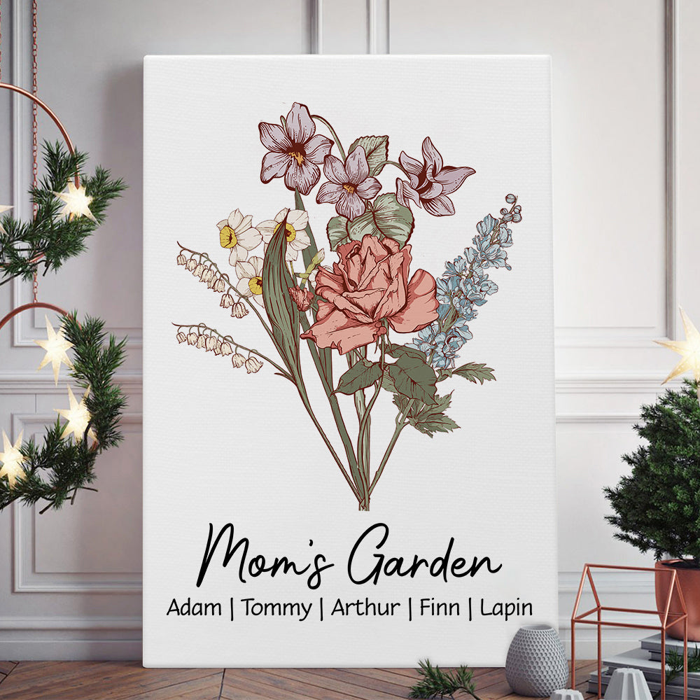 Personalized Grandma Garden Vintage Canvas Gift For Grandma - Mother's Day Gift - Birthday Follower Canvas