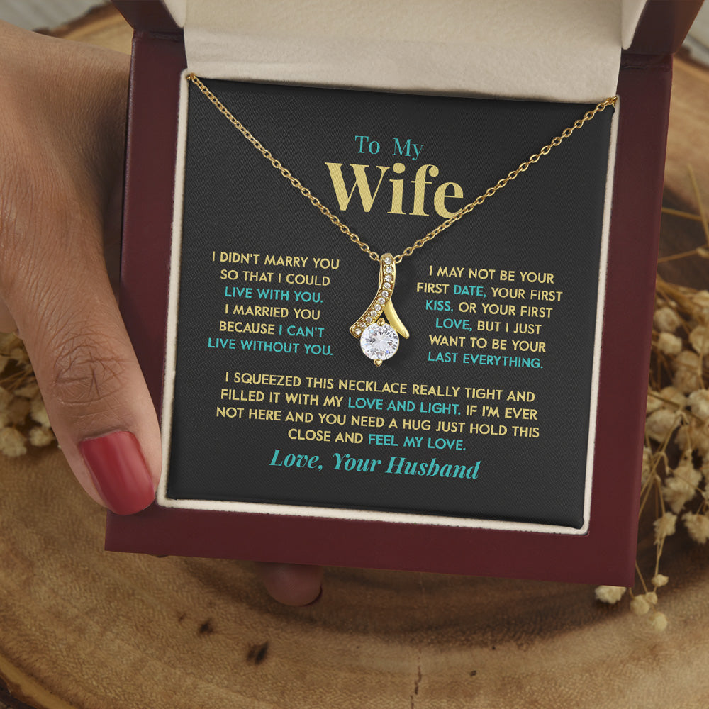 To My Wife Alluring Beauty Necklace From Husband - Custom Gifts For Wife