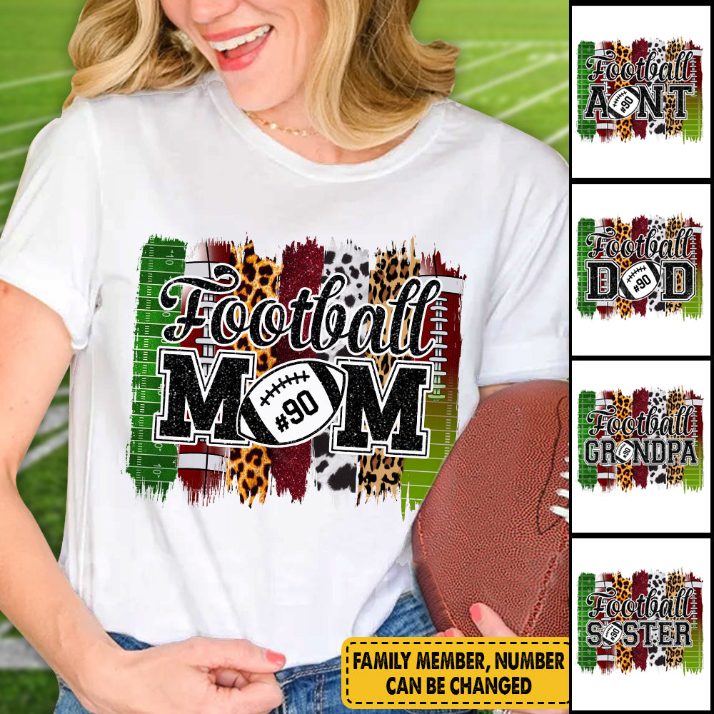 Personalized Shirt Football Brushstrokes Shirt Custom Family Member Football Shirt K1702
