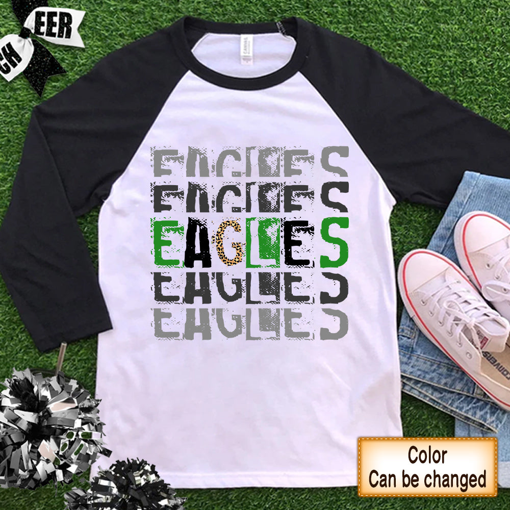 Personalized Shirt Custom Eagles Grunge Leopard Shirt For Teacher Hk10