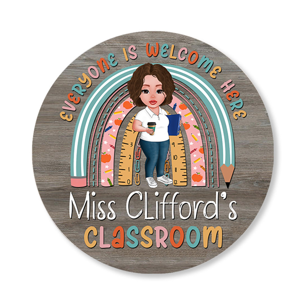 Personalized Teacher Door Sign Back To School Door Hanger Teacher Appreciation - Personalized Wood Sign For Teachers