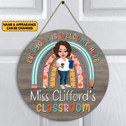 Personalized Teacher Door Sign Back To School Door Hanger Teacher Appreciation - Personalized Wood Sign For Teachers