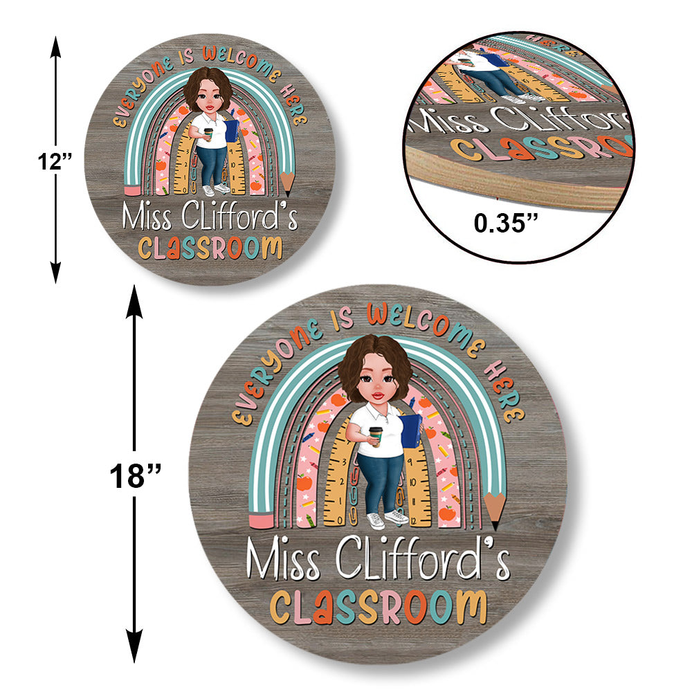 Personalized Teacher Door Sign Back To School Door Hanger Teacher Appreciation - Personalized Wood Sign For Teachers