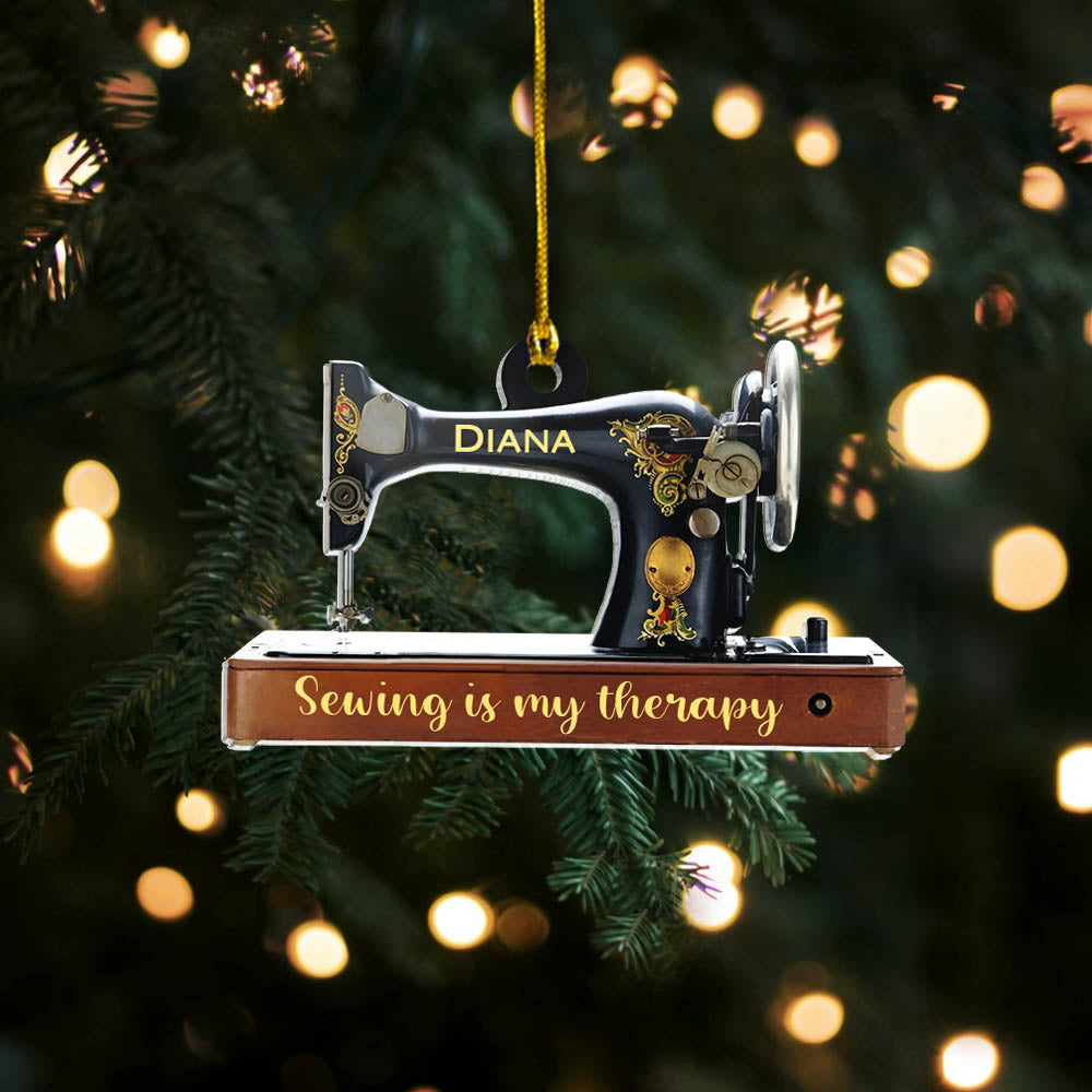 Personalized Ornament Gifts For Sewing Lovers - Sewing Machine Custom Name Ornament
