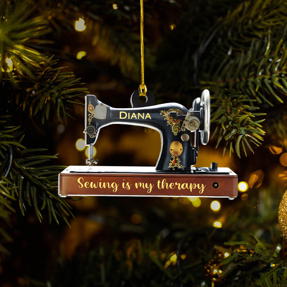 Personalized Ornament Gifts For Sewing Lovers - Sewing Machine Custom Name Ornament