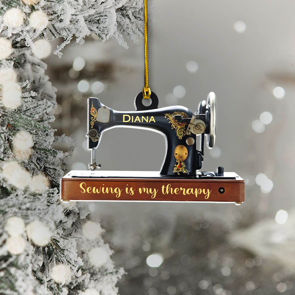 Personalized Ornament Gifts For Sewing Lovers - Sewing Machine Custom Name Ornament