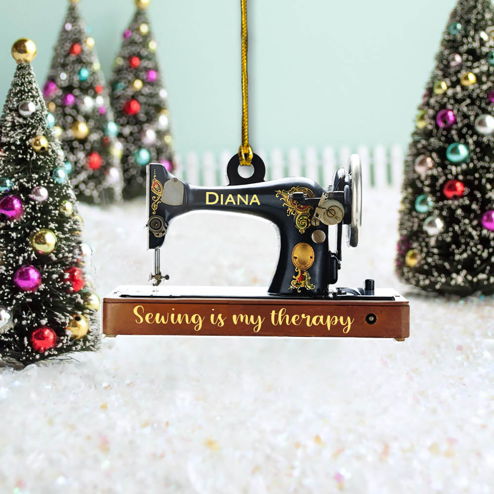 Personalized Ornament Gifts For Sewing Lovers - Sewing Machine Custom Name Ornament