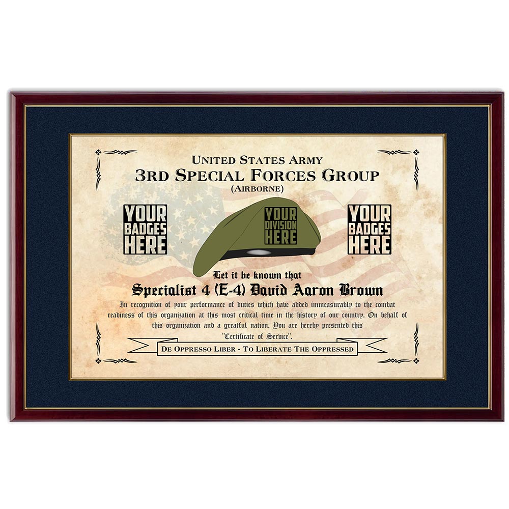 Custom Division Badges Certificate Personalized Poster Canvas For Veteran Gift For Veteran Wall Art Home Decor H2511
