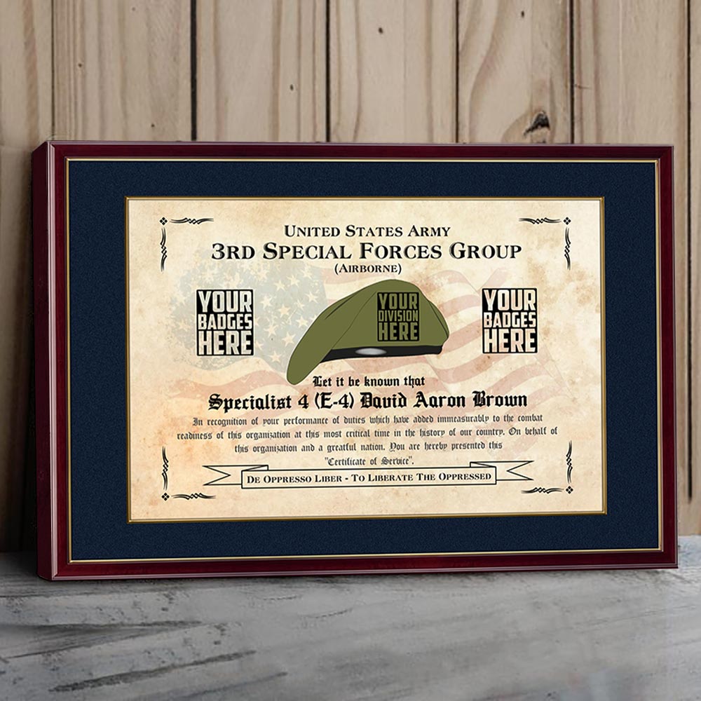 Custom Division Badges Certificate Personalized Poster Canvas For Veteran Gift For Veteran Wall Art Home Decor H2511
