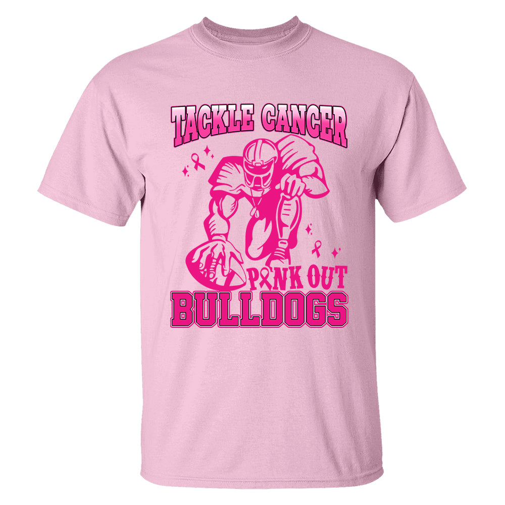 Tackle Cancer Football Personalized Breast Cancer Awareness Shirt Custom Your Team Name