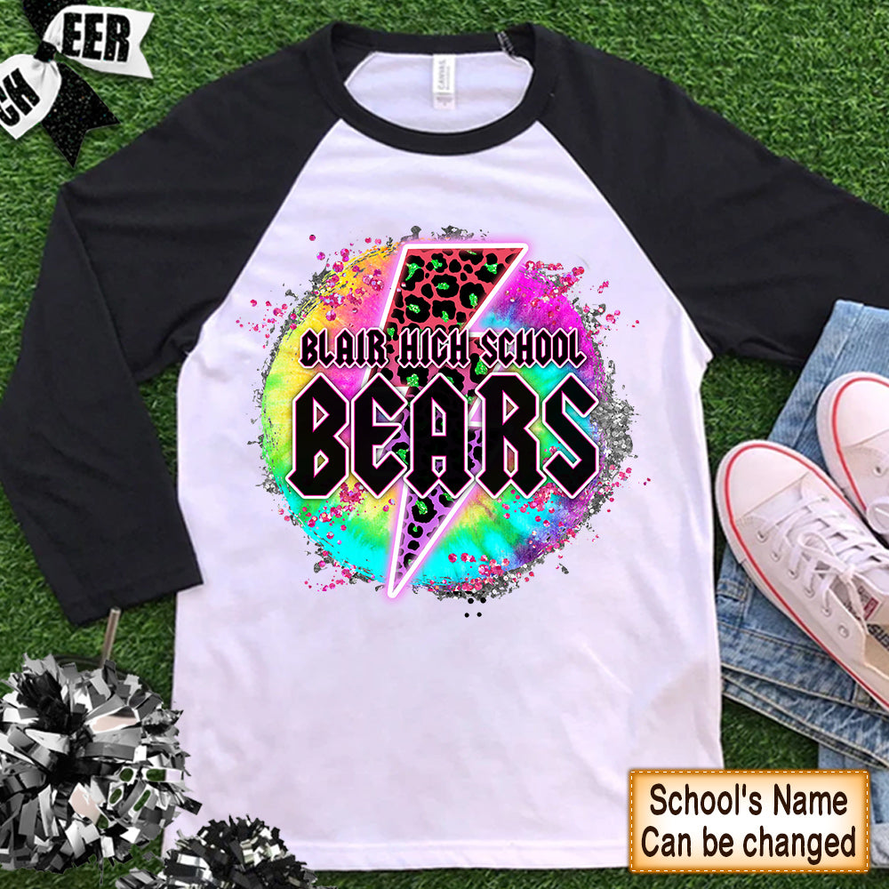 Personalized Shirt Bears Leopard Lightning Bold Tiedye Glitter Shirt Sport Shirt Hk10