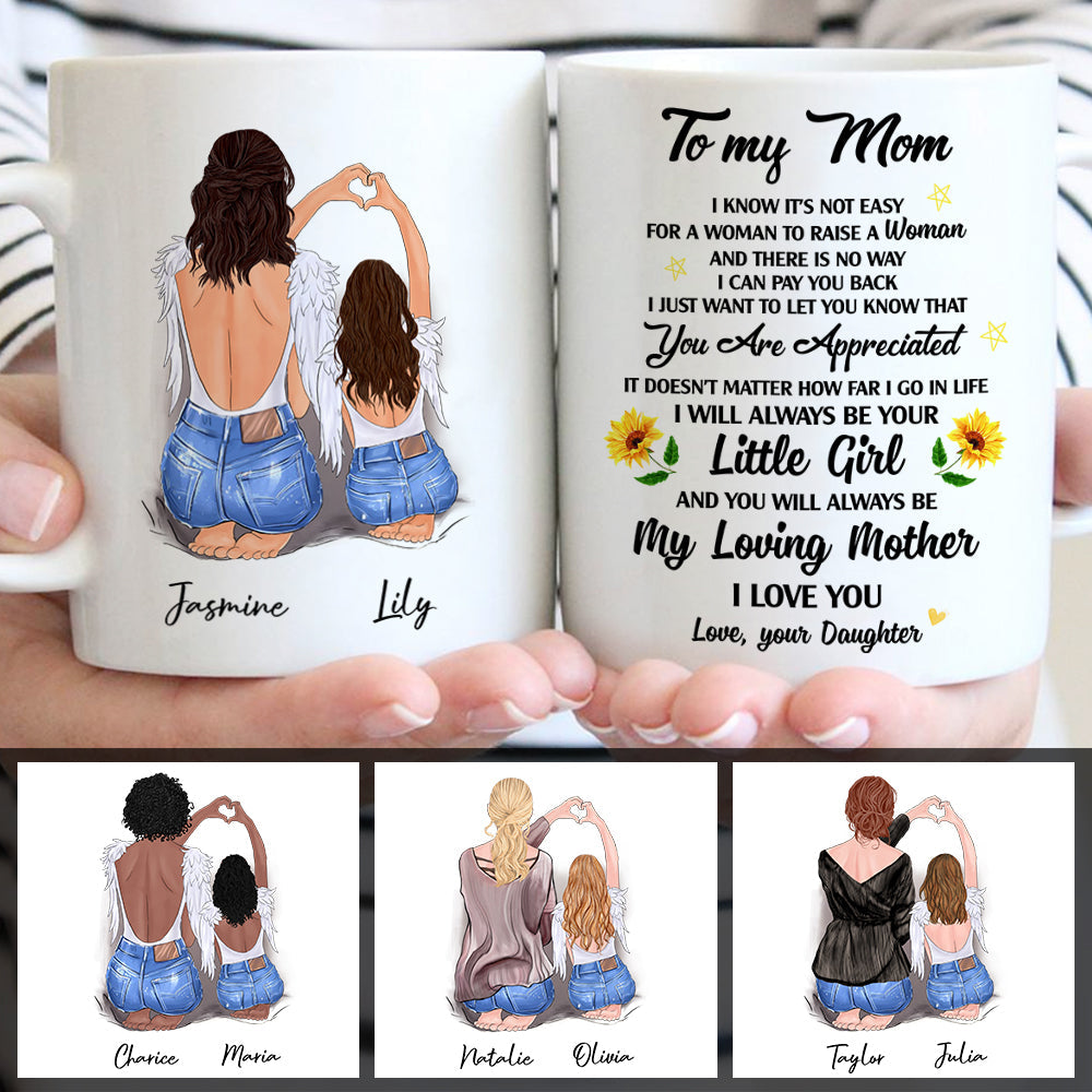 Personalized Sunflower To My Mom I Know It's Not Easy Mug For Mom Form Daughter