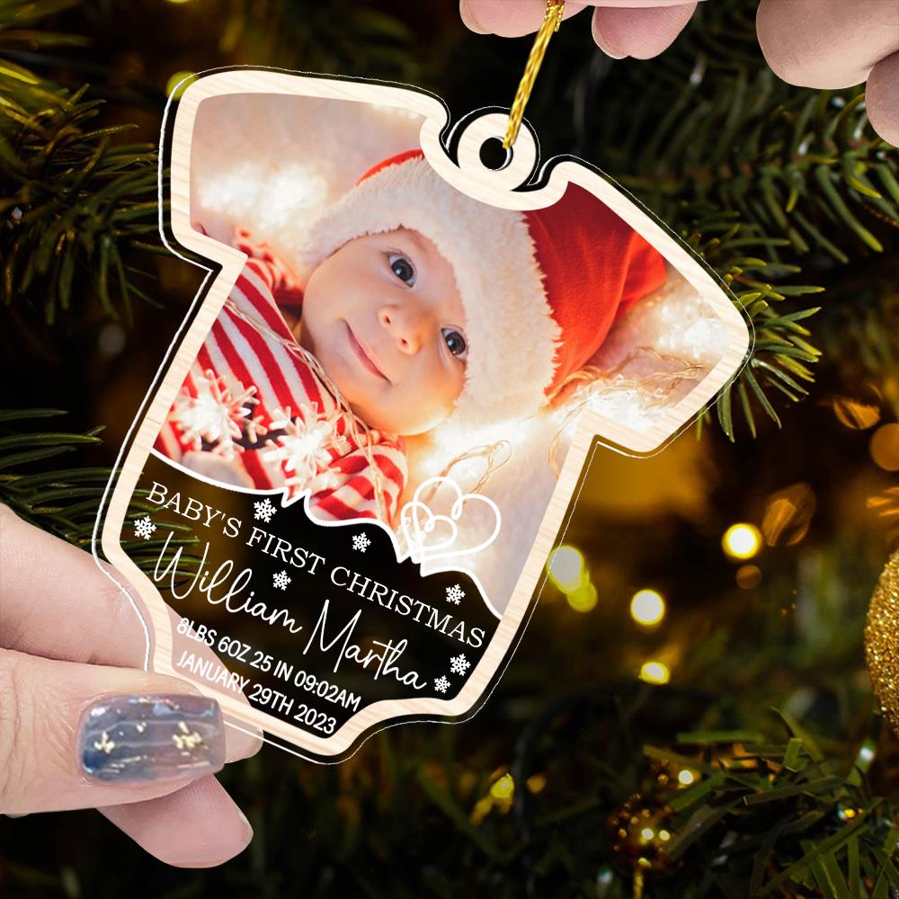 Personalized First Christmas Ornament 2023 Baby's First Christmas