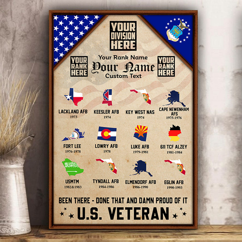 Veteran Custom Poster Been There Done That And Damn Proud Of It Personalized Gift K1702