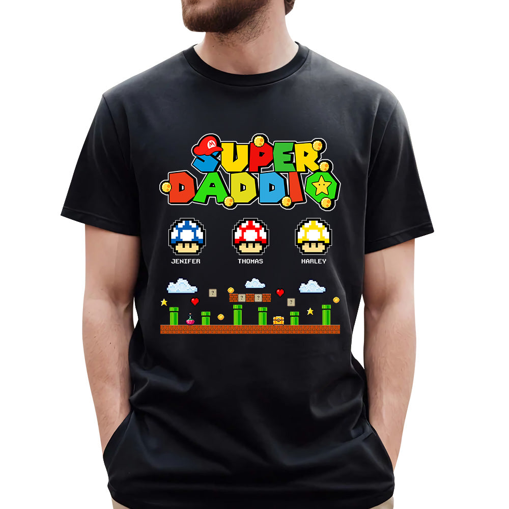 Super Daddio - Personalized Funny Shirt Custom Family Member