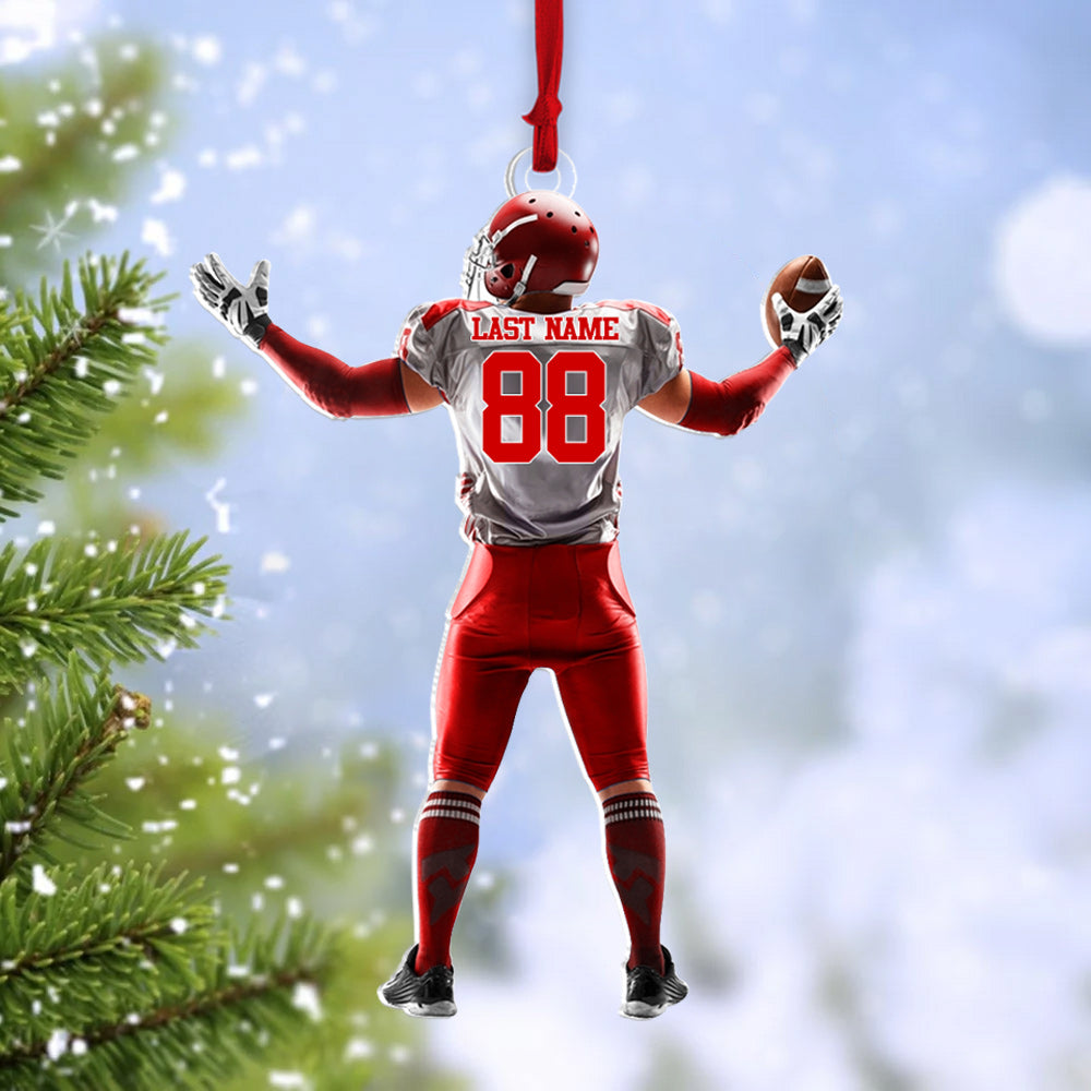 American Football Player Ornament Gift For Football Lovers - Custom Gift For Football Player H2511