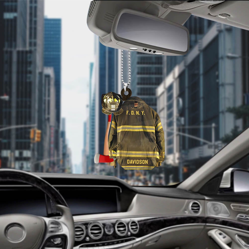 Come Home Safe Firefighter Personalized Car Ornament Gift For Firefighter Fireman