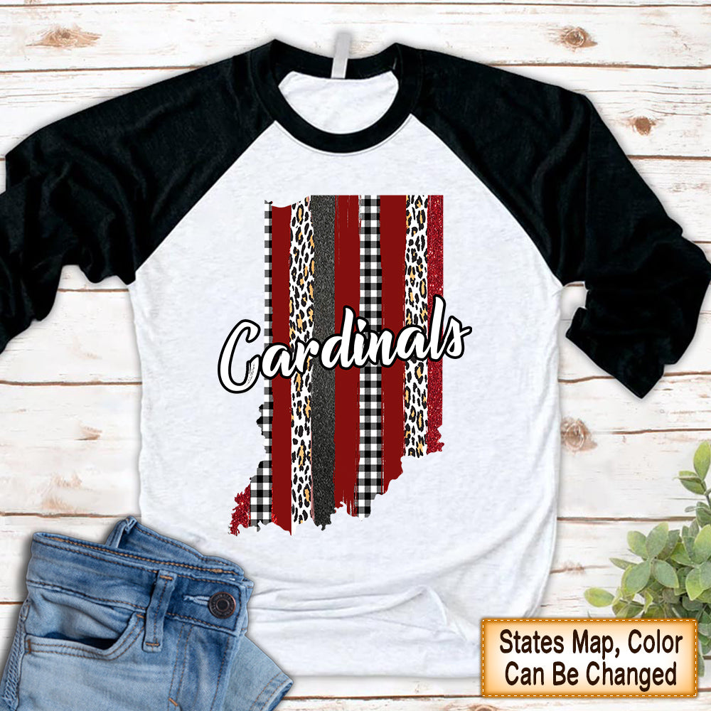 Personalized Shirt Cardinals States Map And Color Shirt H2511