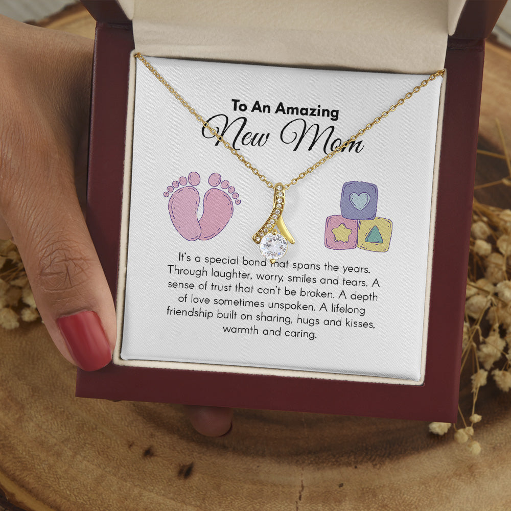 To An Amazing New Mom Alluring Beauty Necklace, First Time Mom Gift For Expecting Mother It A Special Bond That Spans The Years New