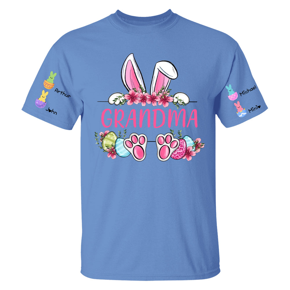 Personalized Grandma Easter Bunny And Kids Shirt
