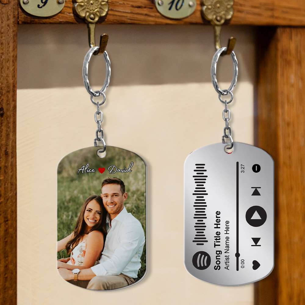 Custom Photo keychain Personalize Song Keychain, Girlfriend Keychain, Unique Gift For Her, Couple Gift NA02