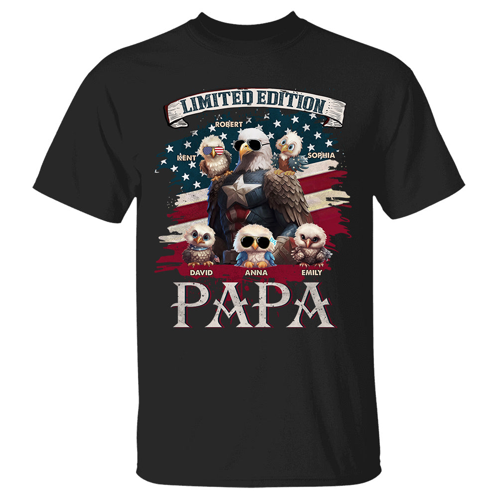Customized Nickname Limited Edition Grandpa American Flag Eagle Shirt