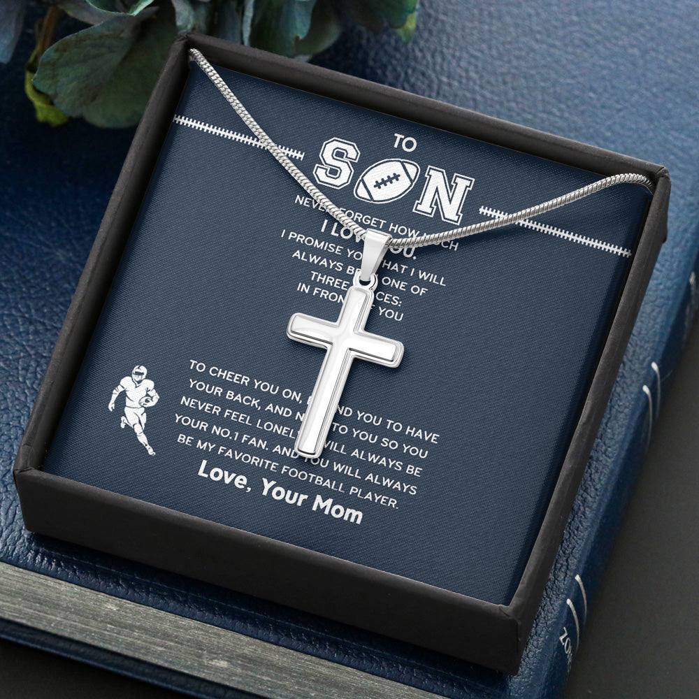 To My Son Cross Necklace from Mom Inspirational Gift For Son Believe In  Yourself | eBay