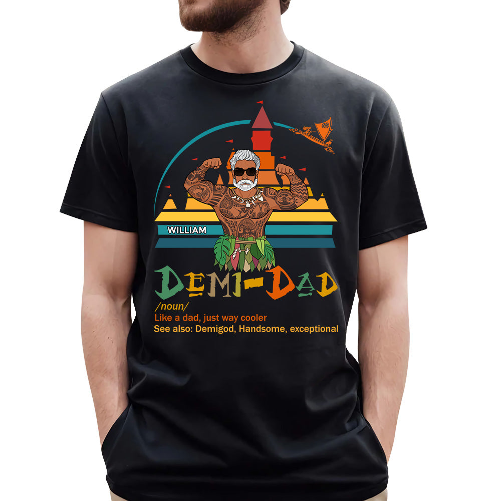Demi Dad Definition Personalized Shirt For Dad Custom Nickname With Kids Father's Day Gift H2511