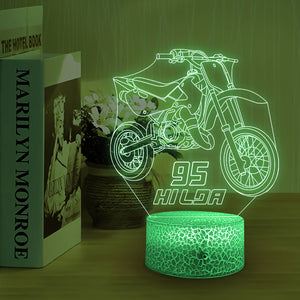 Motocross Led Light, Led Color Changing Night Light, Personalized Gift,  Motocross Gifts K1702